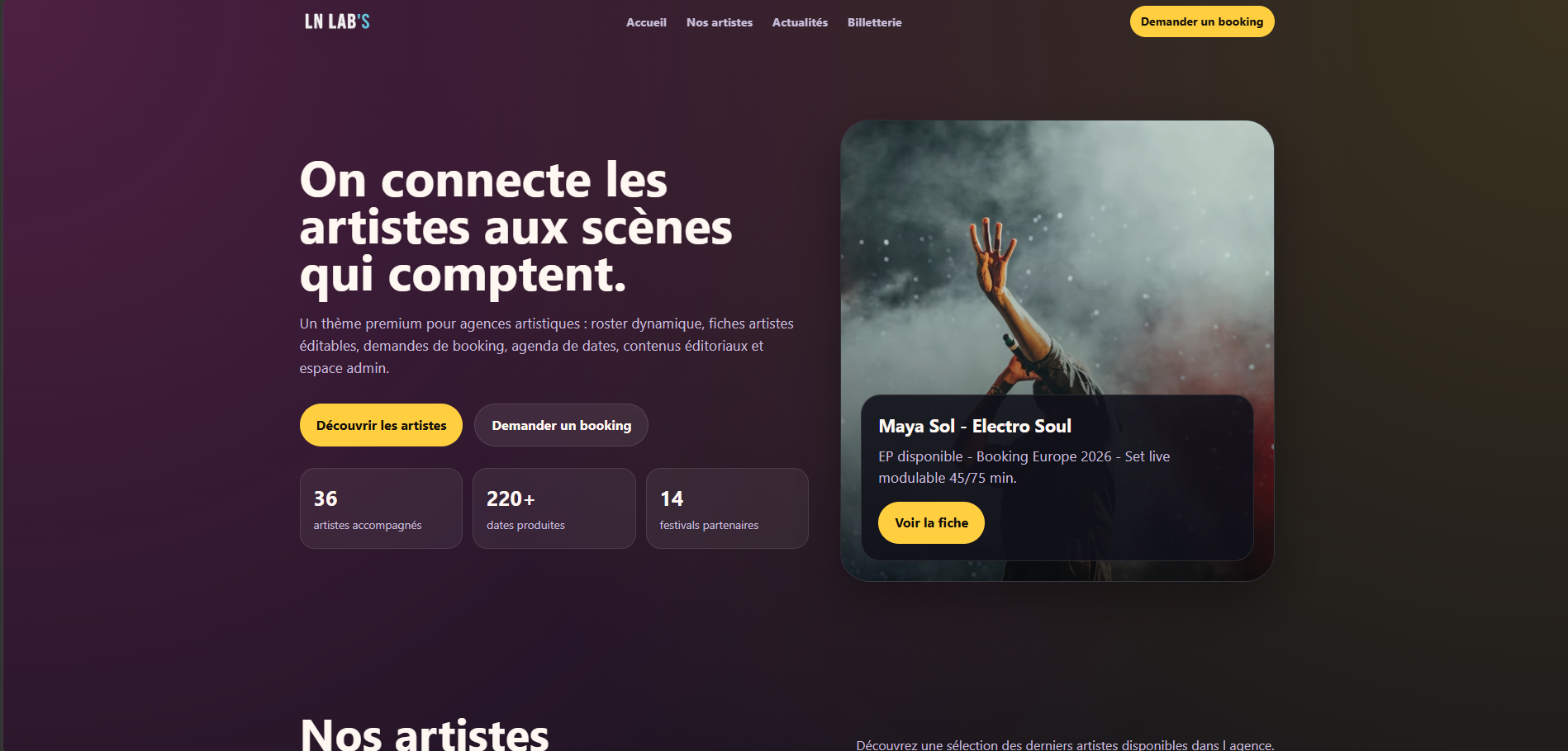 Thème Agence Artistique